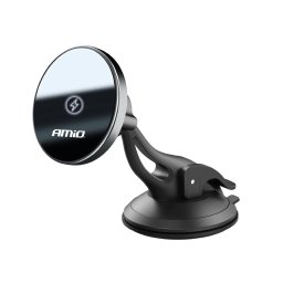 Suport auto magnetic pentru telefon AMiO My Mag cu încarcare wireless Qi 15W