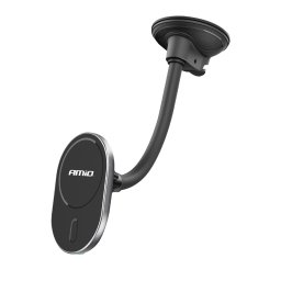 Suport auto magnetic pentru telefon cu incarcare wireless Qi 15W MagSafe AMiO
