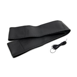 Husa volan auto din piele cu snur AMiO, marimea M, 43-45 cm