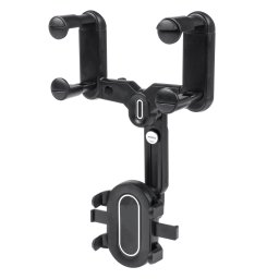 Suport telefon auto pentru oglinda retrovizoare AMiO, 360°, reglabil