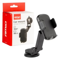 Suport auto telefon universal AMiO cu ventuza, rotire 360 si brat reglabil