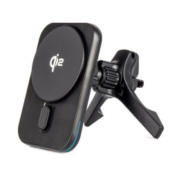 Suport auto telefon magnetic AMiO cu incarcare wireless Qi2 15W si rotire 360°