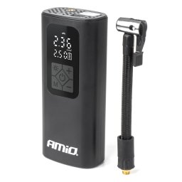 Compresor auto fara fir AMiO 10 bar cu acumulator, LED si powerbank