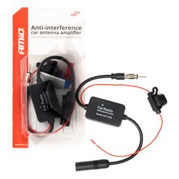 Amplificator antena auto AMiO 12V anti-interferente, conectori universali