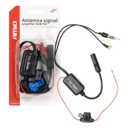 Amplificator antena radio auto 12V AMiO pentru semnal DAB si FM