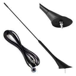 Antena auto AM/FM 40 cm AMiO ANT07 cu cablu 3 m si filet 5 mm