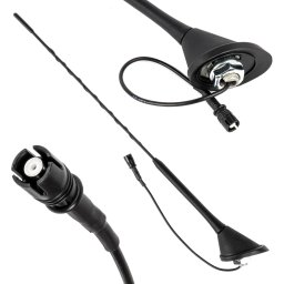Antena auto universala AMiO ANT11 cu amplificator, mufa RAKU-2, 45,4 cm