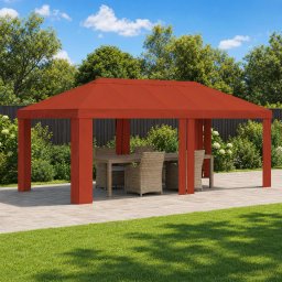 Copertina pentru Gazebo 6 x 3 m Terracota Poliester 190 gsm GartenMobel Dekor