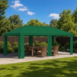 Copertina pentru Gazebo 6 x 3 m Verde Poliester 190 gsm GartenMobel Dekor