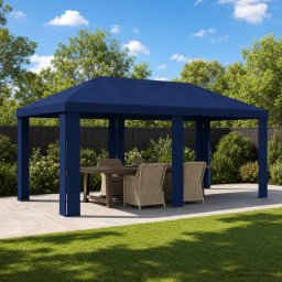 Copertina pentru Gazebo 6 x 3 m albastru Poliester 190 gsm GartenMobel Dekor