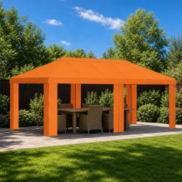Copertina pentru Gazebo 6 x 3 m Portocaliu Poliester 190 gsm GartenMobel Dekor