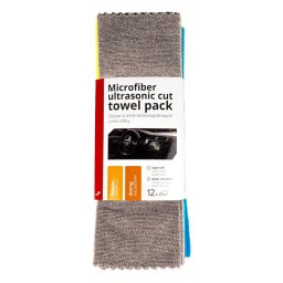 Set 12 lavete din microfibra fara margini AMiO, 35x35 cm, 250 g/mp