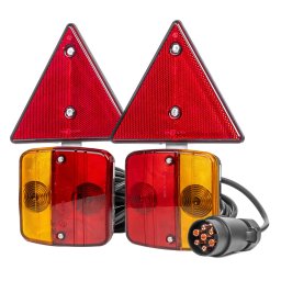 Set lampi remorca magnetice AMiO 12V cu mufa 7 PIN si cablu 7,5 m