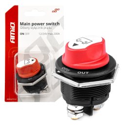 Intrerupator masa baterie AMiO tip hebel, 3 pozitii ON-OFF-OUT, 200A, 32V