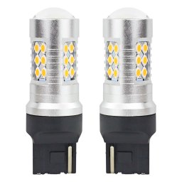 Bec LED auto AMiO T20 7440 WY21W CANBUS Amber, 800 lm, 12/24V