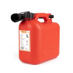 Canistra din plastic 5L pentru combustibil si ulei, cu palnie, Borg Hico