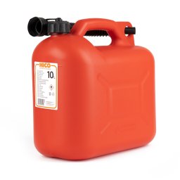 Canistra din plastic 10L Borg Hico cu palnie pentru benzina, motorina si uleiuri
