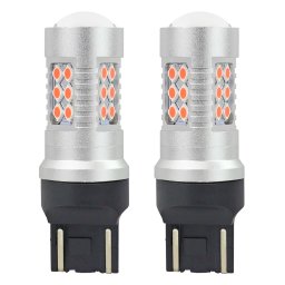Bec LED auto T20 7443 rosu CANBUS 12/24V, 800 lm, Amio