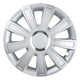 Capac roata auto Leoplast Flash 14 inch argintiu pentru jante otel