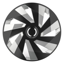 Capac roata Versaco Vector 14 inch pentru jante din otel, ABS negru argintiu