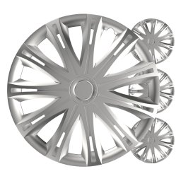 Capace roti Versaco Spark 15 inch argintii, set 4, ABS pentru jante otel