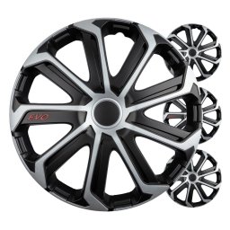 Set capace roti auto 16 inch Versaco EVO, 4 bucati, negru argintiu