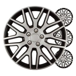 Set capace roti Versaco Dakar 16 inch, 4 bucati, ABS negru argintiu