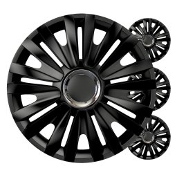 Set 4 capace roti Versaco Royal negre 16 inch pentru jante otel
