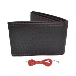 Husa perforata pentru volan auto OTOM M 38-39 cm, cu snur, piele ecologica