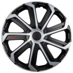 Capac roata Versaco Evo 14 inch negru-argintiu pentru jante din otel