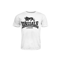 LONSDALE Tricou negru / alb