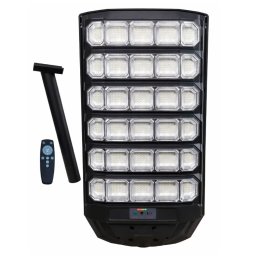 Lampa Solara Stradala putere 1600W senzor miscare PIR si lumina telecomanda inclusa suport montaj Stalp Inclus IP66