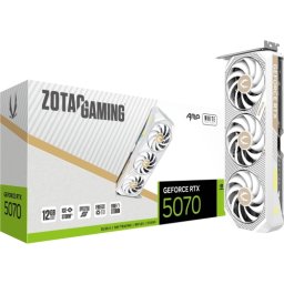Placa video Zotac nVidia GeForce RTX 5070 AMP White 12GB ZT-B50700FQ-10P, GDDR7, 192 bit