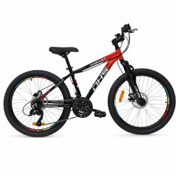 Bicicleta copii dhs terrana 2423b, model 2026 - 24 inch, rosu-negru