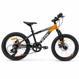 Bicicleta copii dhs terrana 2023, model 2026 - 20 inch, portocaliu-negru