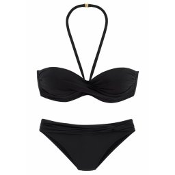 LASCANA Costum de baie două piese negru