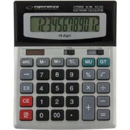 Calculator de birou Esperanza ECL103 Euler 12 cifre gri / negru