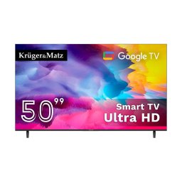 Televizor LED Smart Kruger&Matz KM0250UHD-G 50Inch / 126CM UHD Google TV Wi-Fi Negru