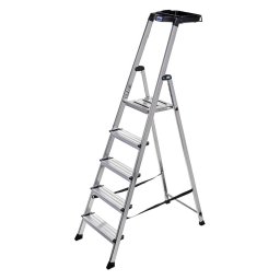 Scara de Lucru Krause Monto Secury MultiGrip 1x5 Aluminiu Argintiu