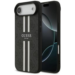 Husa Husa pentru iPhone 17 Air - Guess Hardcase 4G Printed Stripes MagSafe (GUHMP17MP4RPSK) - Black