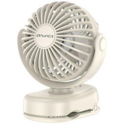 Ventilator de birou F45, 5W, 3 viteze, bej, 110x87x55mm