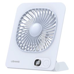 Mini Ventilatoare ZB363, 3 trepte viteza, Autonomie 6h, 2000mAh, Baza magnetica, Display LED, USB-C, blue