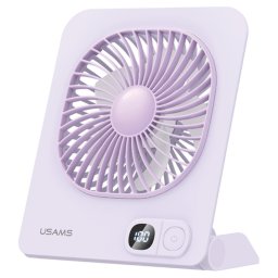 Mini Ventilatoare ZB363, 3 trepte viteza, Autonomie 6h, 2000mAh, Baza magnetica, Display LED, USB-C, purple
