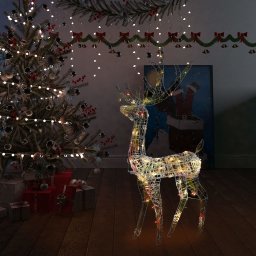 Decoratiune de Craciun ren 140 LED-uri colorat 120 cm acril GartenMobel Dekor