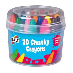 Creioane cerate gigant Galt, 20 bucati, groase, pentru copii 2+