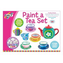 Set ceramica de pictat ceai pentru copii, cu ceainic si cesti Galt