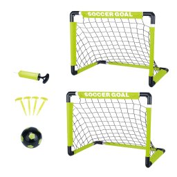 Set fotbal pliabil pentru copii cu 2 porti, minge si pompa inSPORTline