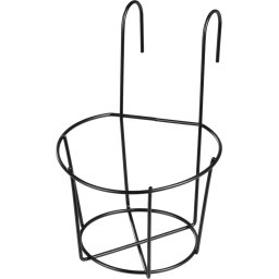Suport Metalic pentru Ghiveci Flori pe Balustrada Terasa sau Balcon, 16x17x23 cm