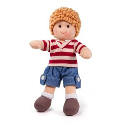 Papusa textila Harry, moale, cu haine detasabile, 28 cm