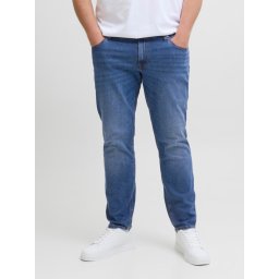 Jack & Jones Plus Blugi Glenn, barbati big sizes, cu talie joasa si croiala Slim Fit, Albastru (SELECTATI MARIMEA: 44, SELECTATI LUNGIMEA: 34)